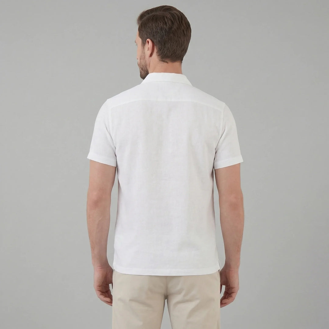 Trendy heren polo shirt met knoopsluiting, borstzak en regular fit voor een moeiteloze stijl.