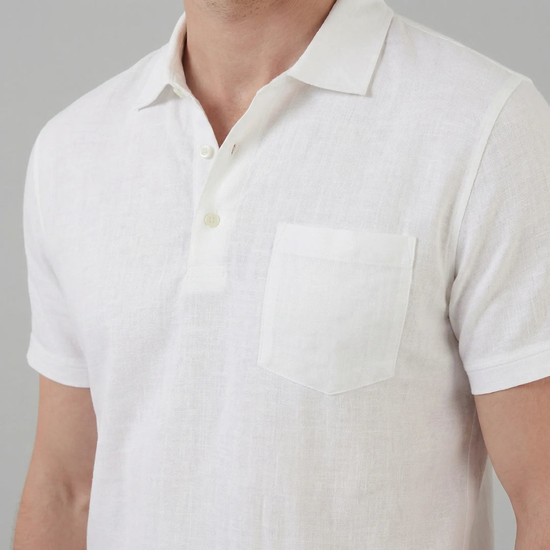 Heren polo shirt met button-hals, borstzak, regular fit; een veelzijdige keuze voor dagelijks comfort.