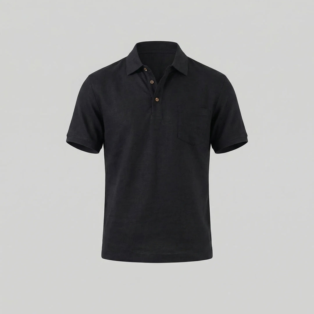 Comfortabel heren polo shirt, regular fit, borstzak, button-hals; perfect voor stijlvolle ontspanning.