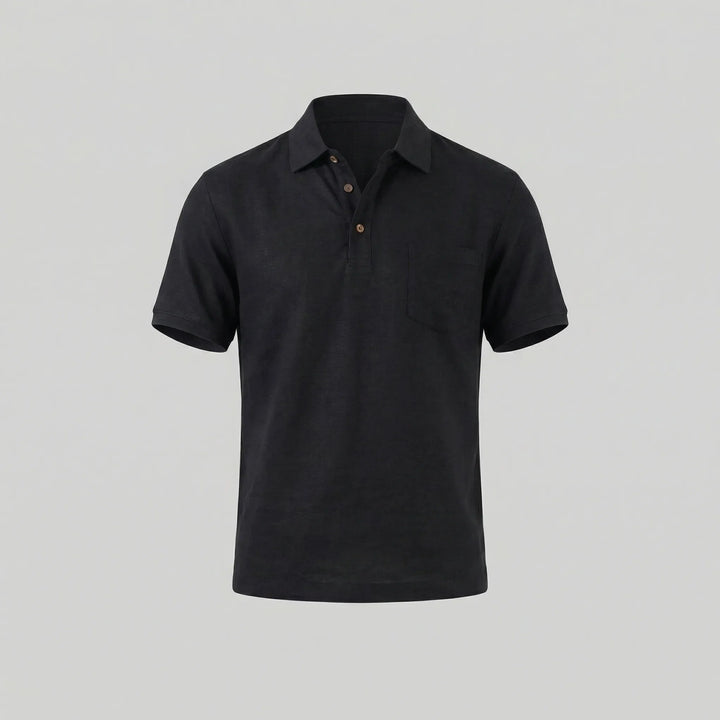 Comfortabel heren polo shirt, regular fit, borstzak, button-hals; perfect voor stijlvolle ontspanning.