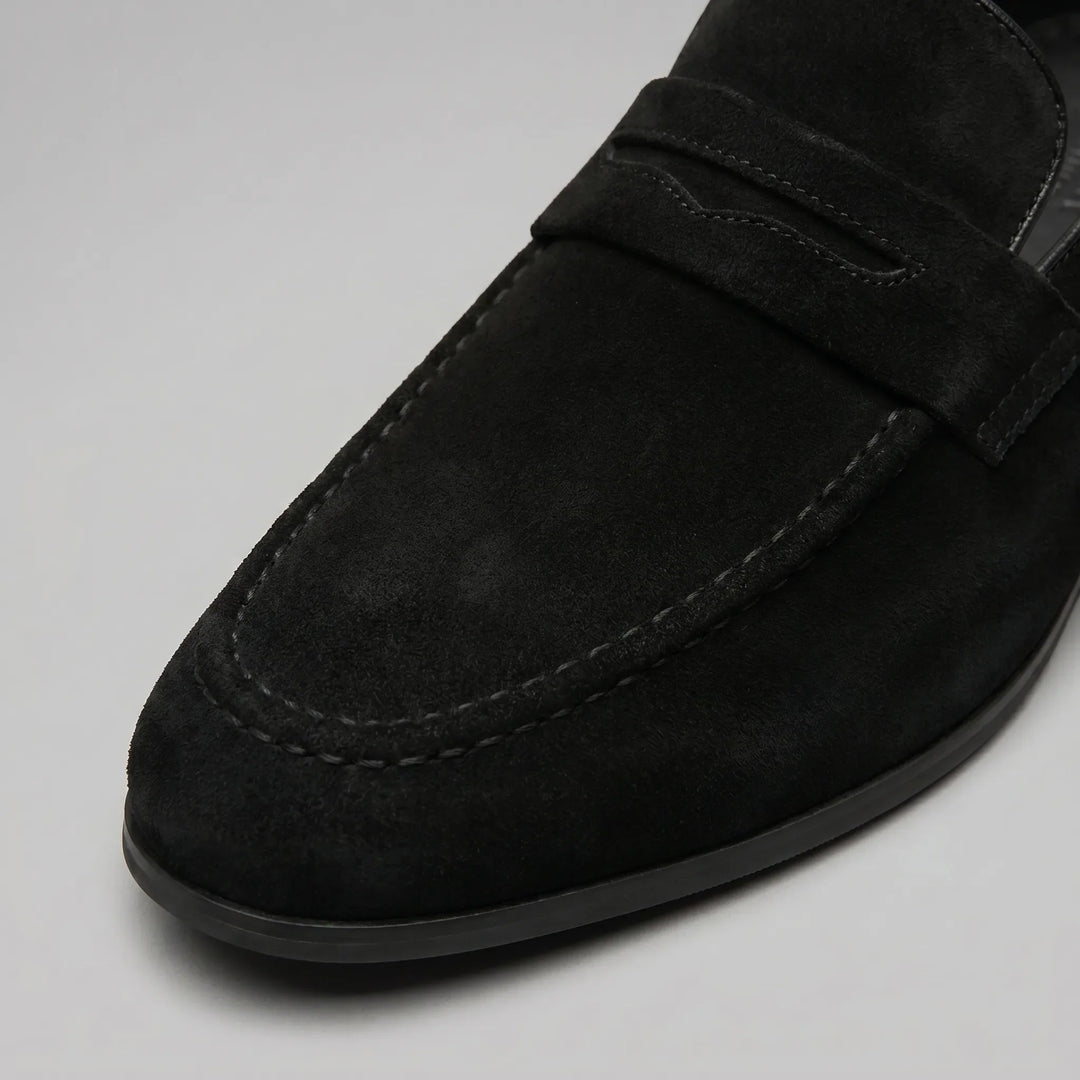 Groene heren penny loafers, voor een frisse en comfortabele uitstraling, met een klassiek tintje.