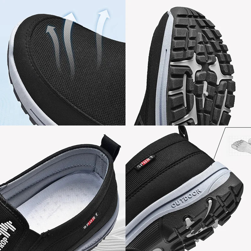 Casual herenschoenen John, slip-on design voor snel aan- en uittrekken, met voetcomfort.
