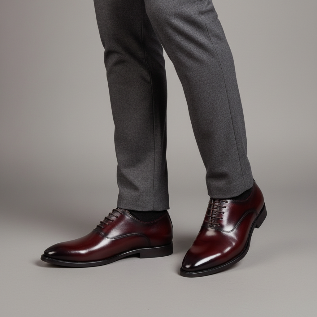 Klassieke zwarte lederen herenschoenen, Vernon model, perfect voor formele en zakelijke gelegenheden. Tijdloze elegantie.