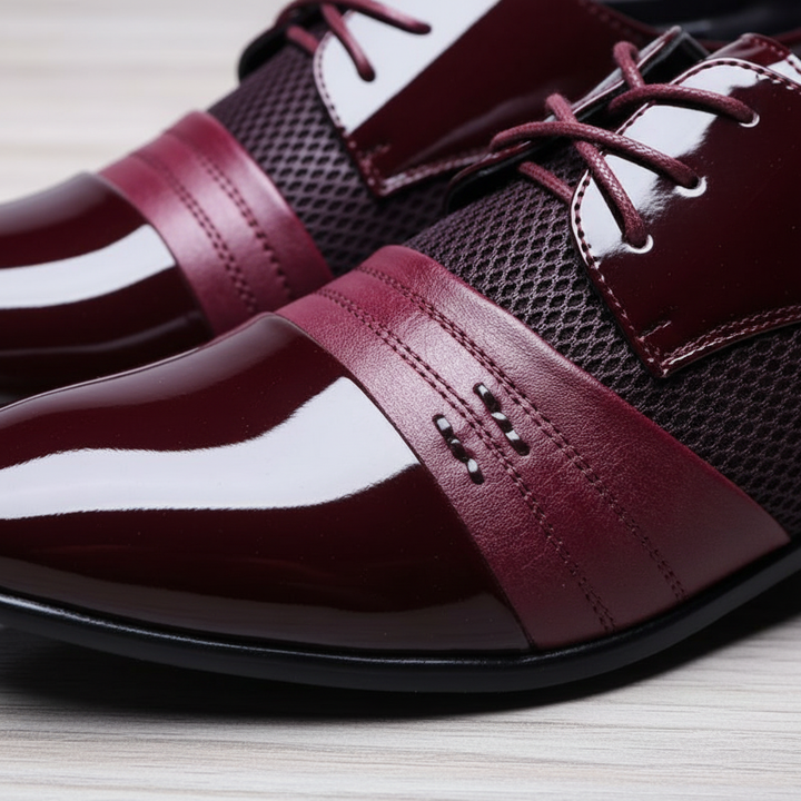 Chique heren veterschoenen met sierlijke neus, in een tijdloos zwart. Perfect voor elke formele of elegante gelegenheid.