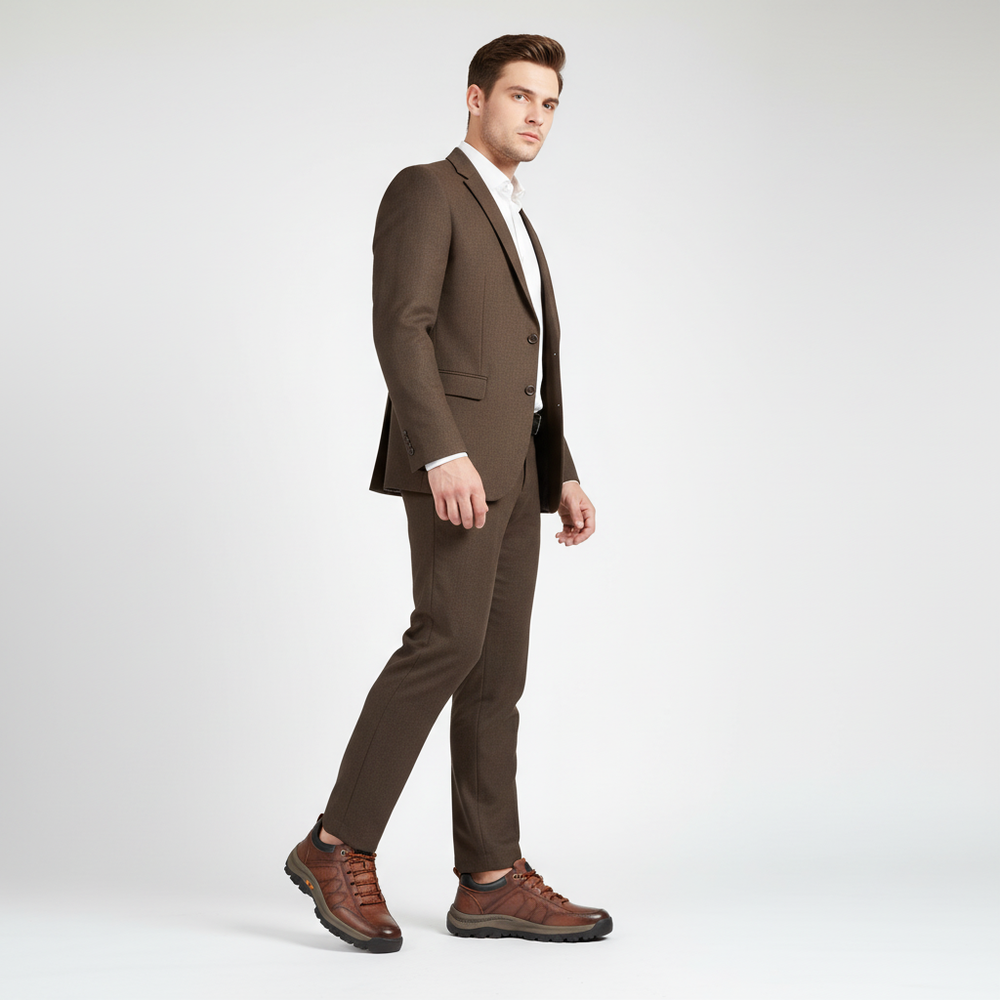 Bruine Marco heren veterschoenen, klassiek en comfortabel leer, ideaal voor een zakelijke of stijlvolle casual look.