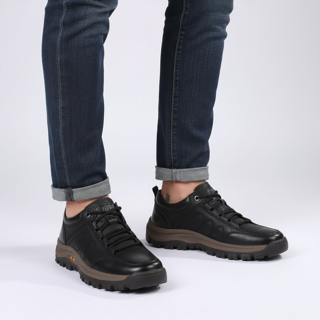 Klassieke Marco heren veterschoenen in bruin of zwart leer, comfortabel met een stevige anti-slip zool. Stijlvol.