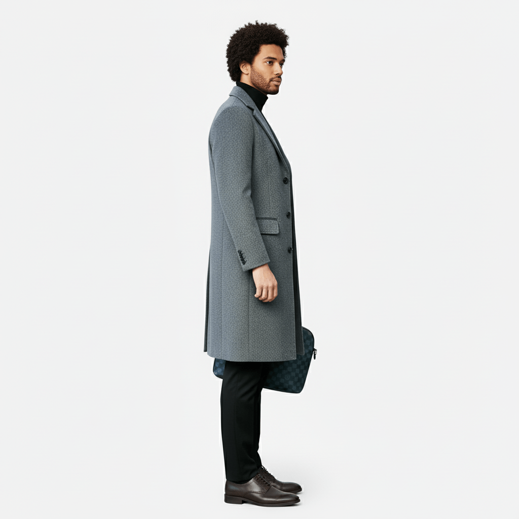 Tijdloze herenjas met knoopsluiting, model Phoenix. Warme en comfortabele bovenkleding.