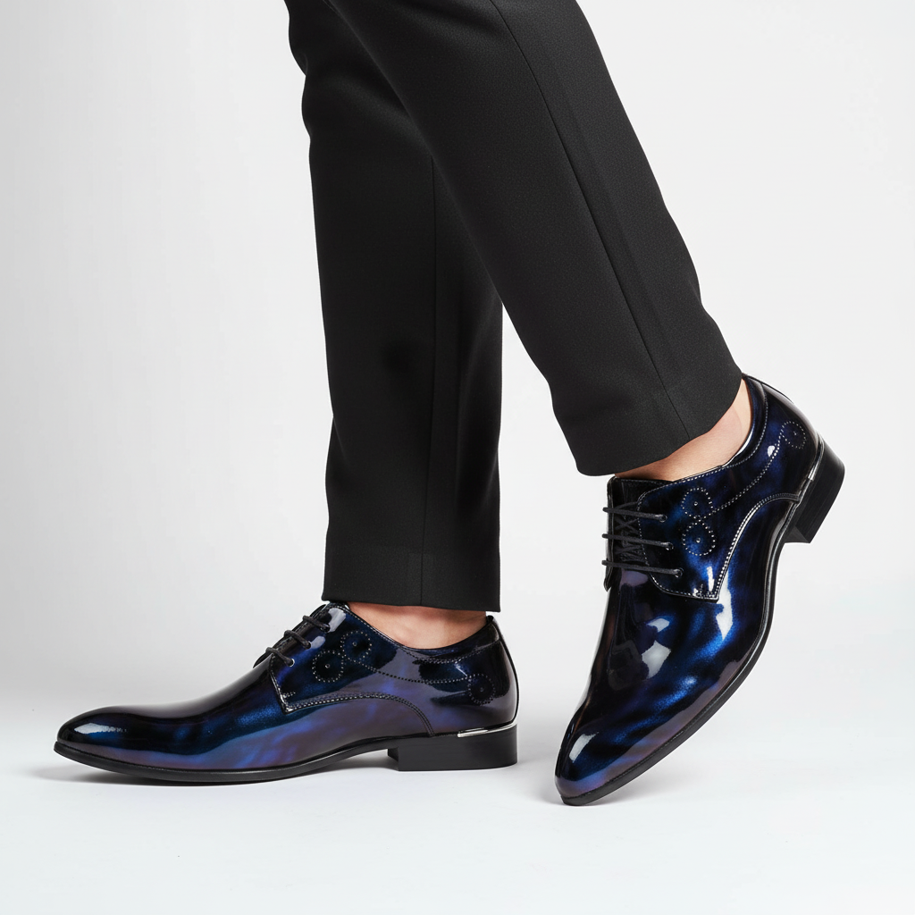 Stijlvolle herenschoenen, gemaakt van premium leer. Nette veterschoenen met comfortabele pasvorm.