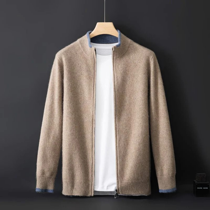 Comfortabel herenvest met ritssluiting, perfect voor werk en ontspannen weekenddagen.