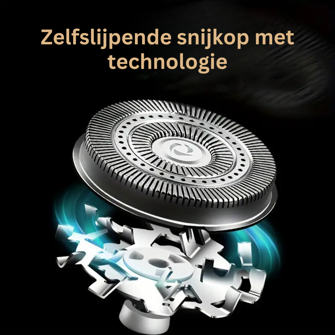 Strak SwiftShave heren scheerapparaat, modern design en geavanceerde technologie voor een snel en glad scheerresultaat.