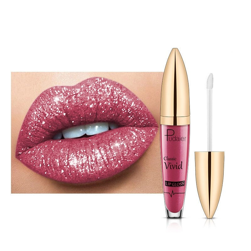 Sprankelende dames glitter lipgloss van SparklingGloss, langhoudende glans voor je lippen.