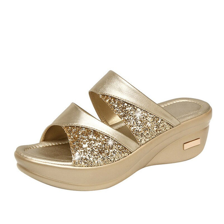 Grijze Open Toe™ dames slippers, perfecte zomerschoenen die comfort en stijl moeiteloos verenigen.