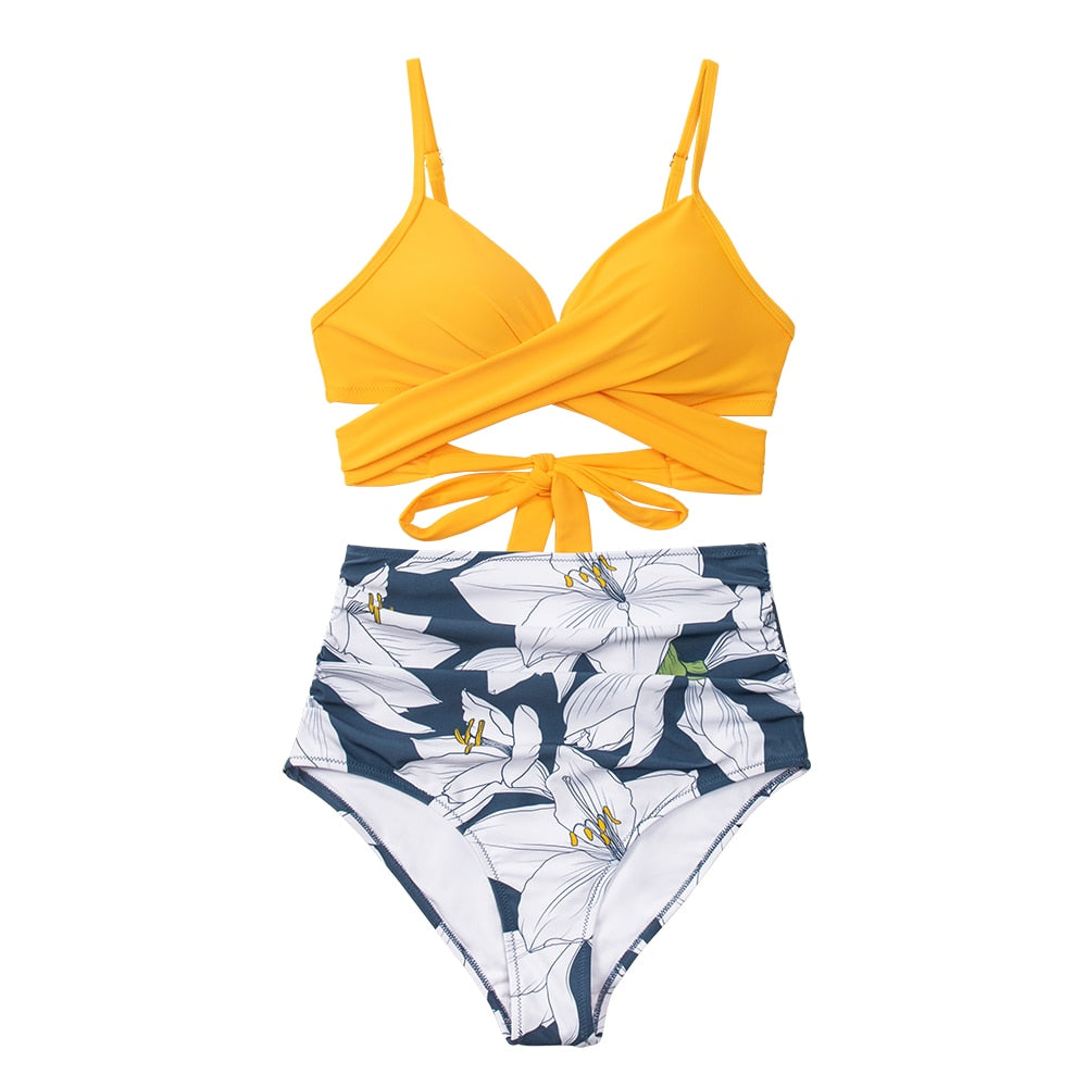 Dames Bikini Bodine met hoge taille, comfortabel en modieus. Ideale zomerkleding voor een elegante look.
