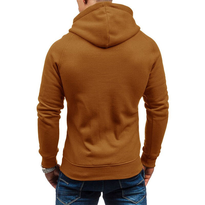 Comfortabel heren vest met rits, moderne polyester hoodie, geschikt als jas voor casual kleding.