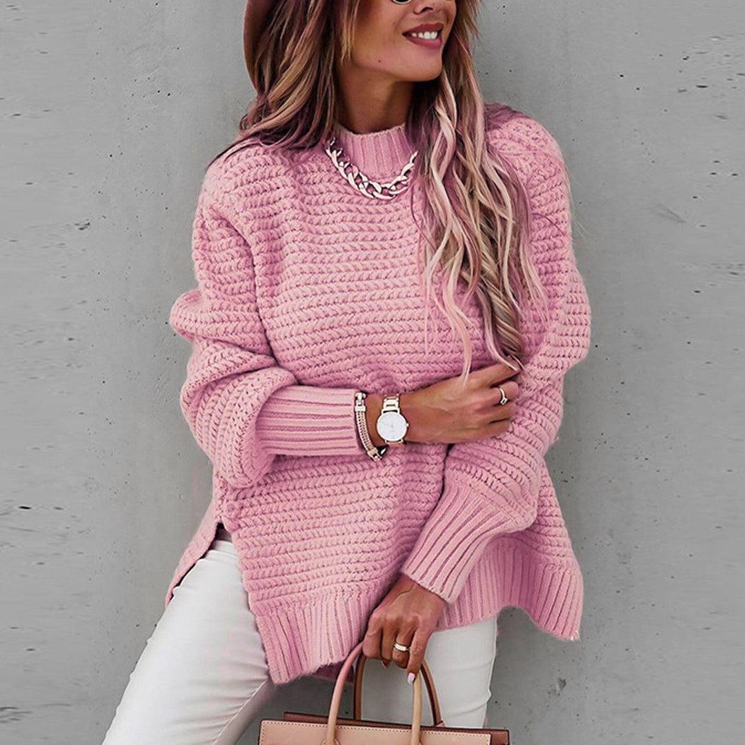 Casual dames trui Sofia, halfhoge hals, lange mouwen en loose fit voor dagelijks comfort.