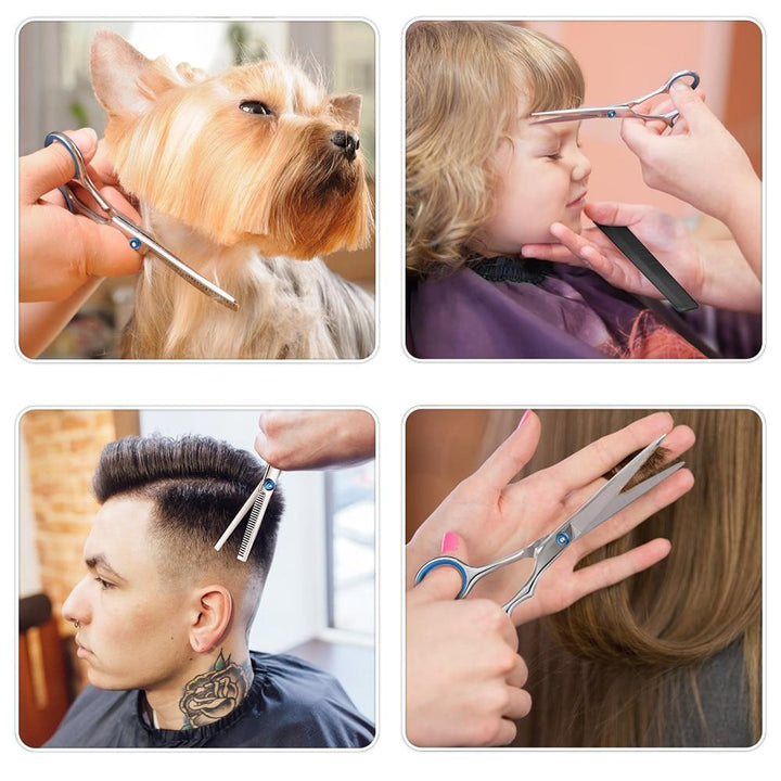 Unisex 10-delige kappersset, compleet met precisie scharen voor eenvoudig thuis haarknippen en haarstyling.