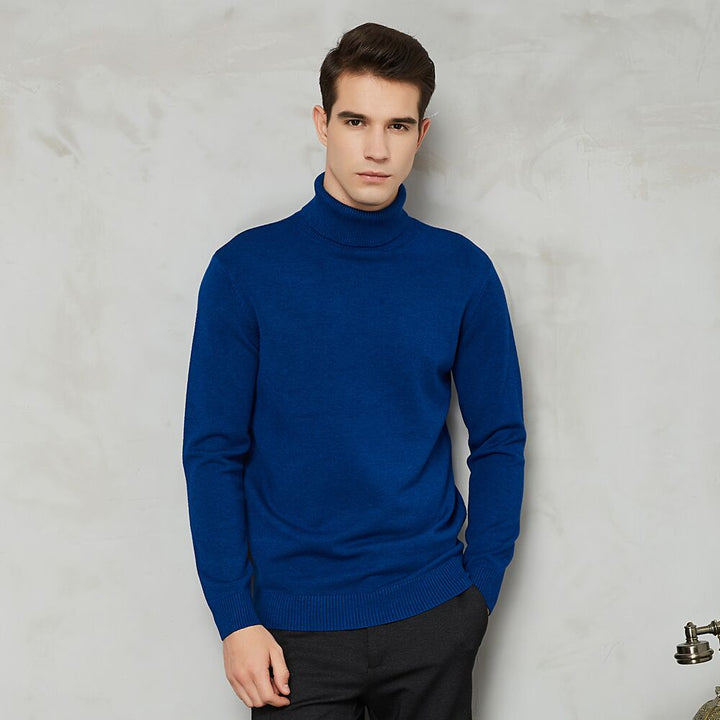 Stijlvolle heren coltrui in klassiek zwart, perfect voor winterse dagen. Comfortabele herenkleding.