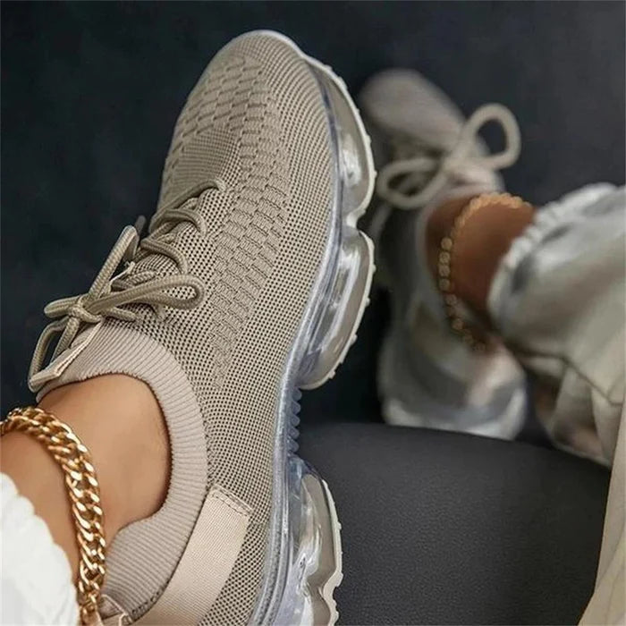 Dames casual sneakers met orthopedische ondersteuning; SofiesSneaks voor voetverlichting en stijl.