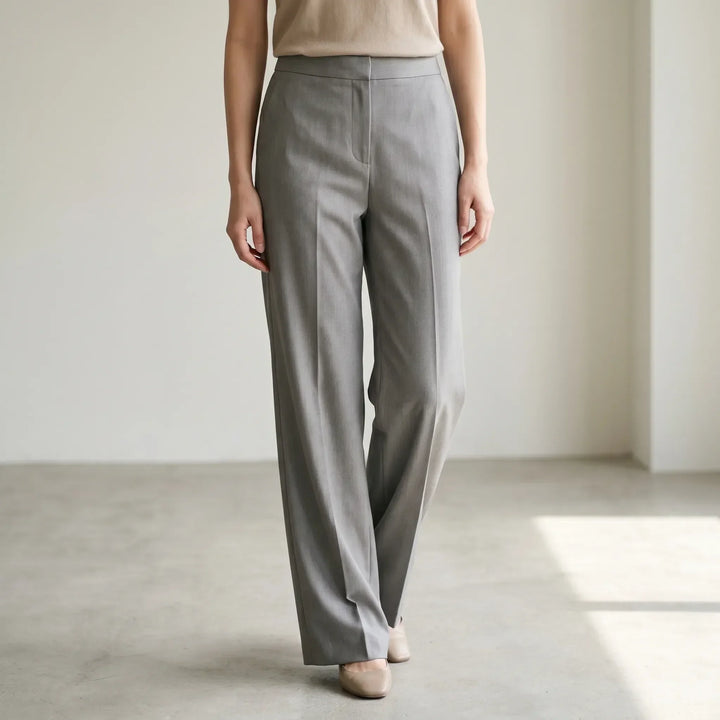 Elegante dames wijde broek met hoge taille, comfortabel & veelzijdig. Perfect voor casual of zakelijk gebruik.