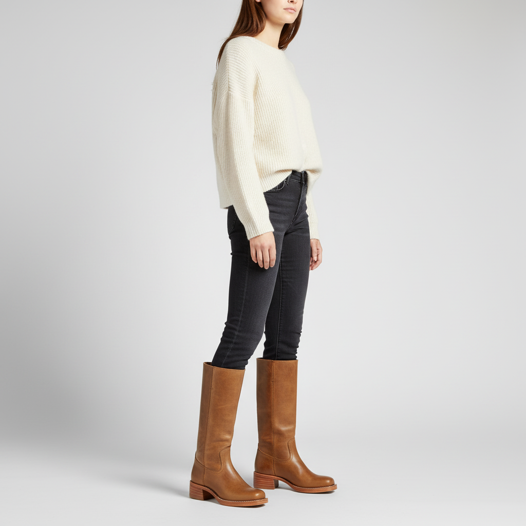 De Serena hoge dameslaarzen van leer. Perfecte damesschoenen met tijdloze stijl voor herfst & winter mode.