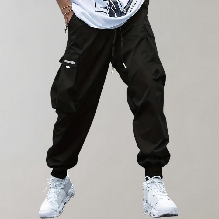 Heren cargo jogger broek, comfortabel en casual, met handige zakken voor vrijetijdskleding.