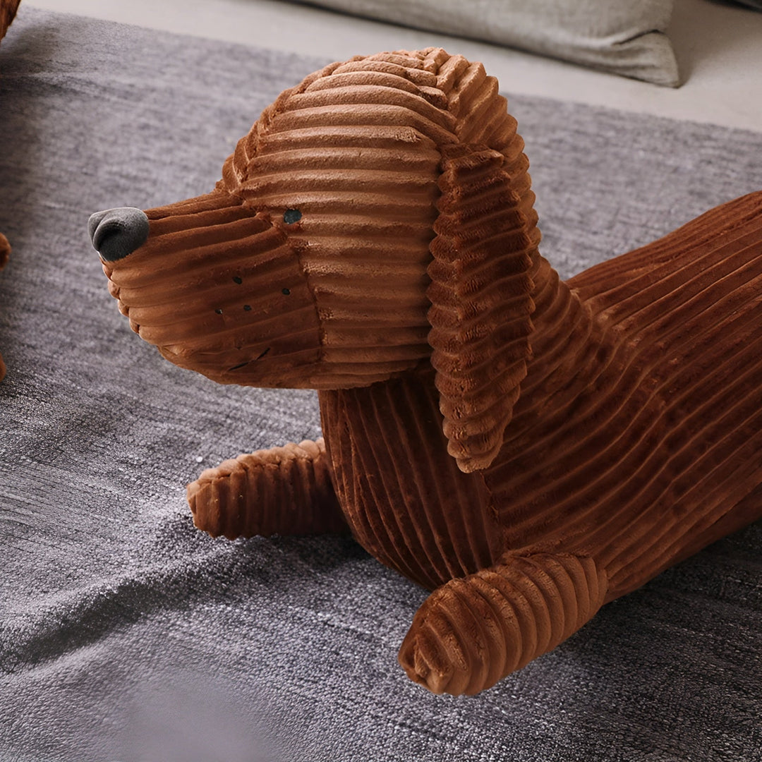 Uniek teckelkussen als cadeau-idee voor hondenliefhebbers; zacht pluche en ergonomisch comfort.