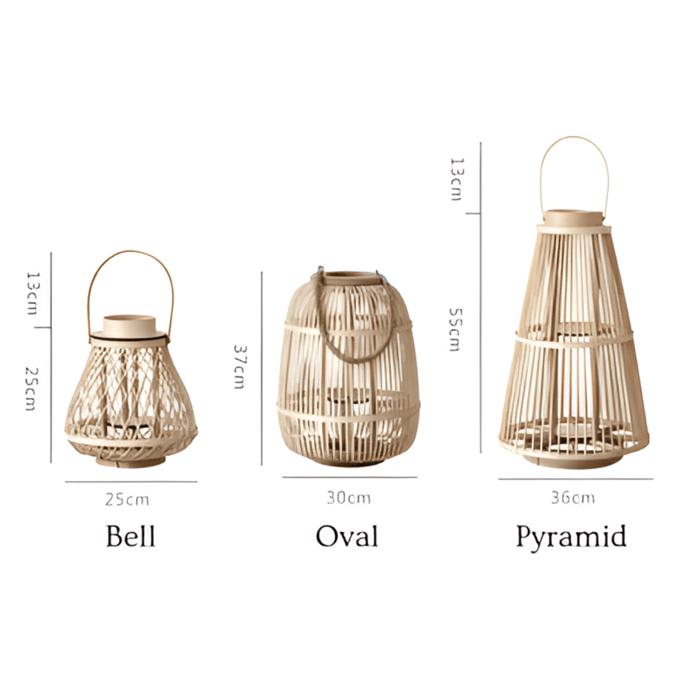 Duurzame Lantaarn: Ecovriendelijke handgemaakte rattan lantaarn, perfect voor duurzame sfeerverlichting binnen & buiten.