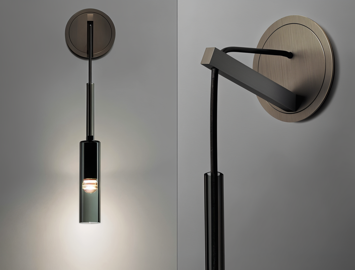 Elegante Orvane wandlamp, rookglas en minimalistisch design voor warme, sfeervolle verlichting.