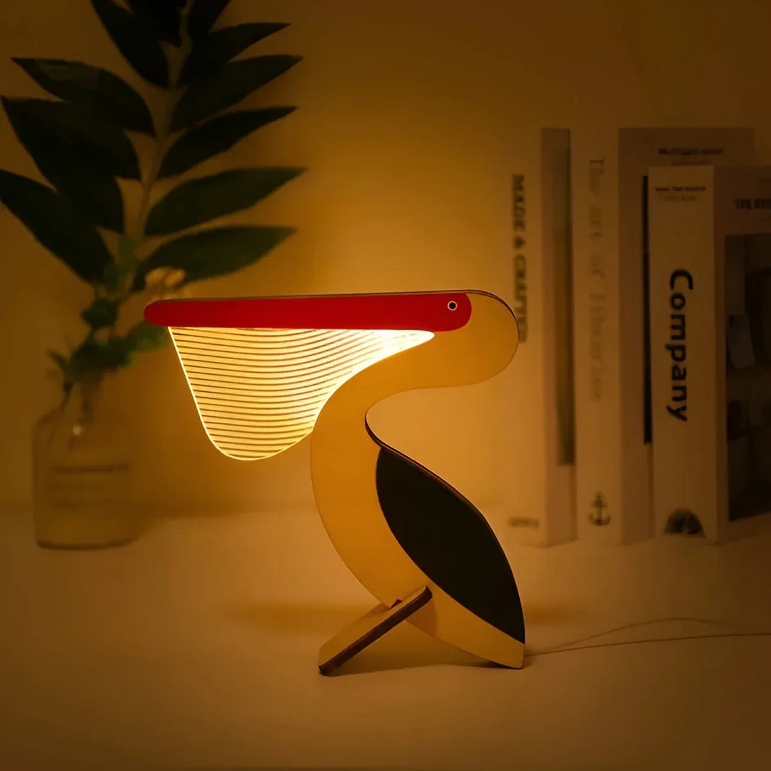 WildGlow houten dierenlamp: een charmant LED nachtlampje en tafellamp voor elke kinderkamer.