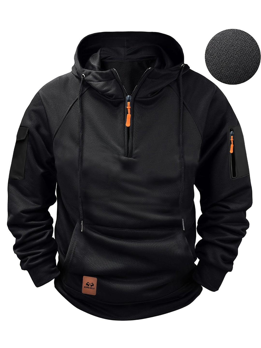 Stijlvolle heren sweater met functionele rits en praktische kangoeroezakken.