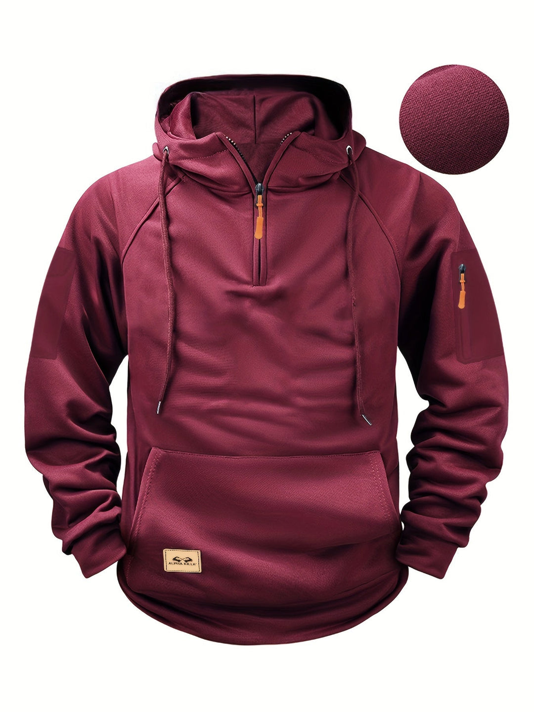 Veelzijdige heren hoodie met rits en capuchon, essentieel voor elke casual garderobe.