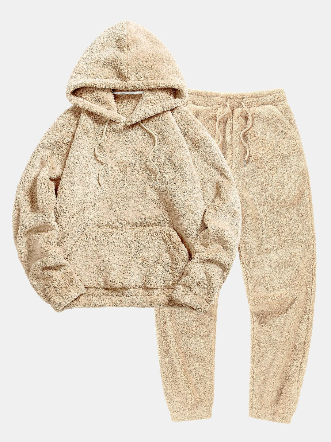 Zachte unisex fleece hoodie uit de complete loungeset, ideaal voor comfortabele casual dagen thuis.