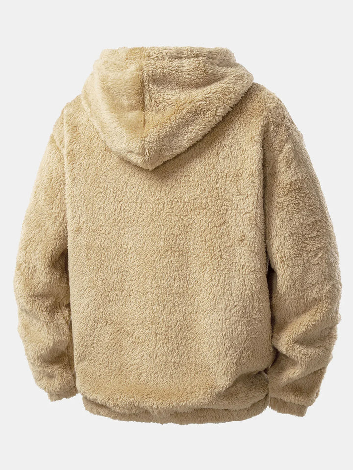 Warme en zachte fleece loungeset voor dames en heren, bestaande uit een hoodie en comfortabele jogger.