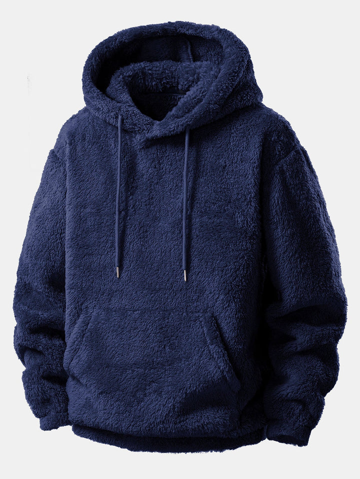 Veelzijdige unisex fleece loungeset: warme hoodie en jogger voor diverse vrijetijdsactiviteiten.