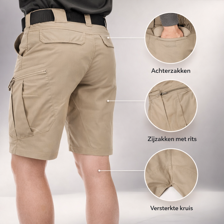 Katoenmix heren cargo broek, casual korte broek in moderne stijl, perfect voor de zomer.