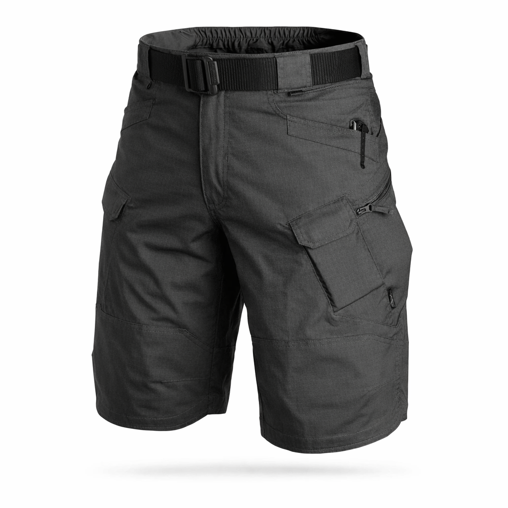 Trendy heren cargo korte broek met ruime zakken, perfect voor een casual zomerlook.