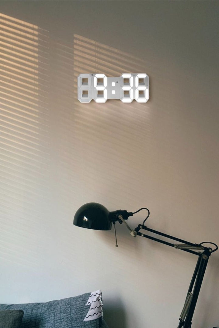 SANDSBERGORIGINALS 3D LED digitale klok, dimbaar, een modern geschenk.