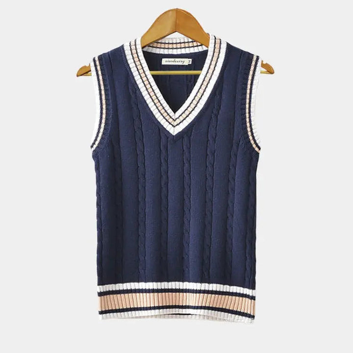 Comfortabel mouwloos dames sweater vest met V-hals. Ideaal voor een sportieve of casual look.