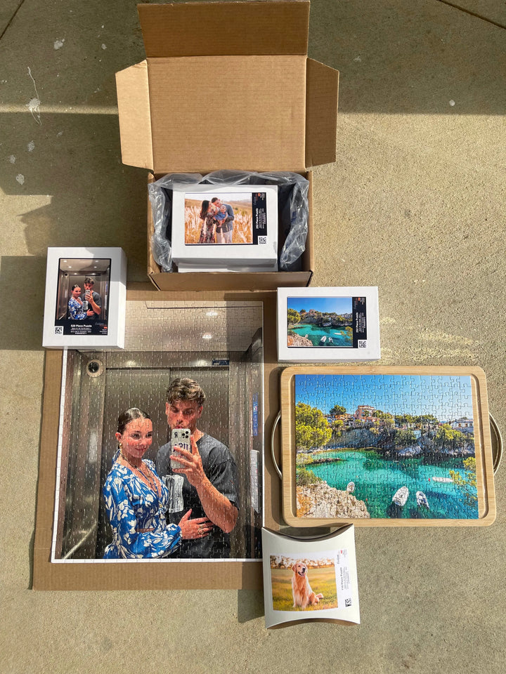 Uniek gepersonaliseerd cadeau: een fotopuzzel van je mooiste herinneringen. Ideaal voor verjaardagen of feestdagen.
