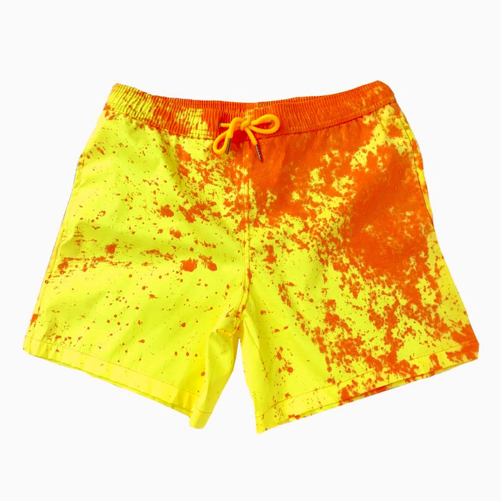Close-up: tailleband van de heren kleurveranderende zwemshorts; comfortabel en verstelbaar.