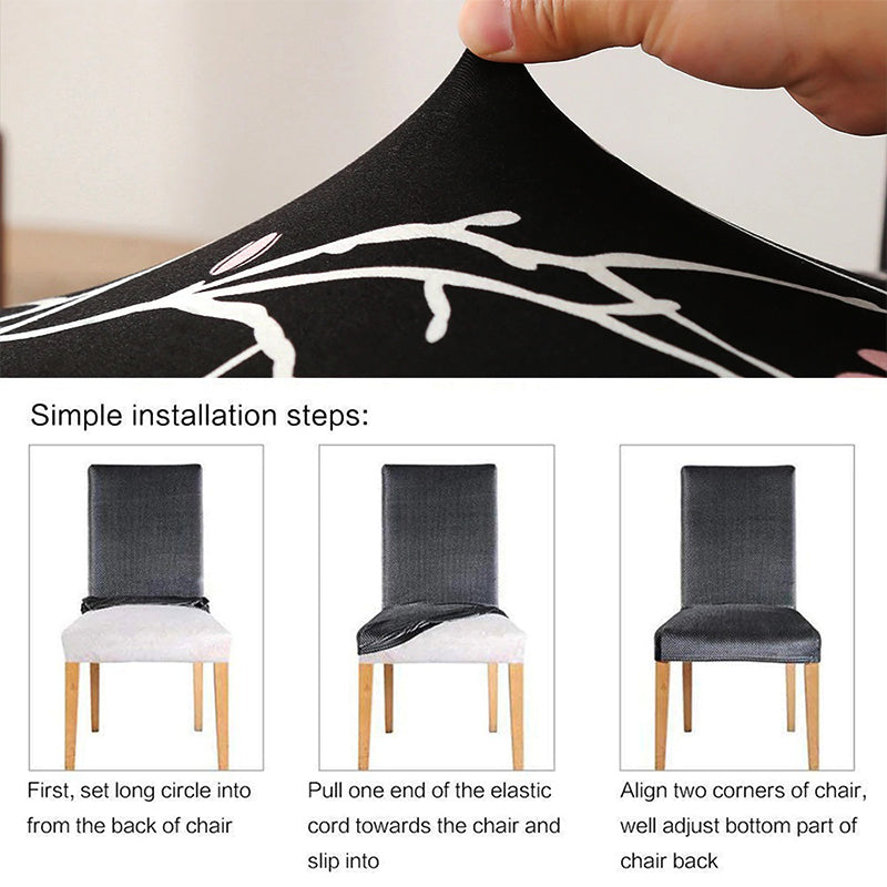 Wasbare stoelhoes voor eetkamerstoelen, ideaal voor bescherming en frisse decoratie in huis.