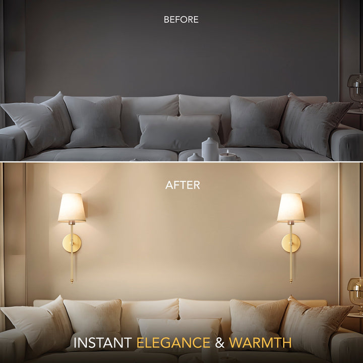 Elegante draadloze wandlamp set in minimalistisch design; verlicht uw interieur sfeervol.