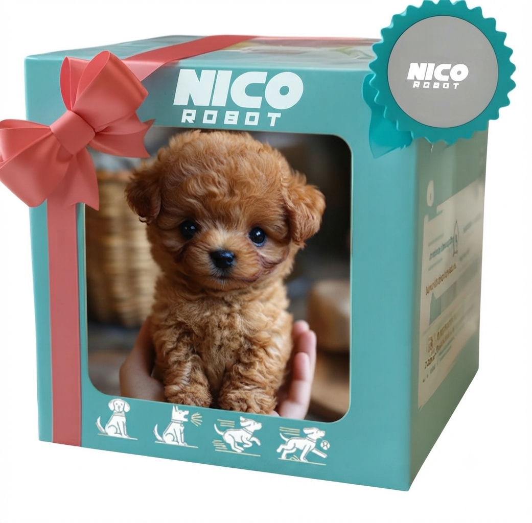 Bruine interactieve pluchen hond met realistische bewegingen, ideaal als gezelschap voor kinderen en senioren.