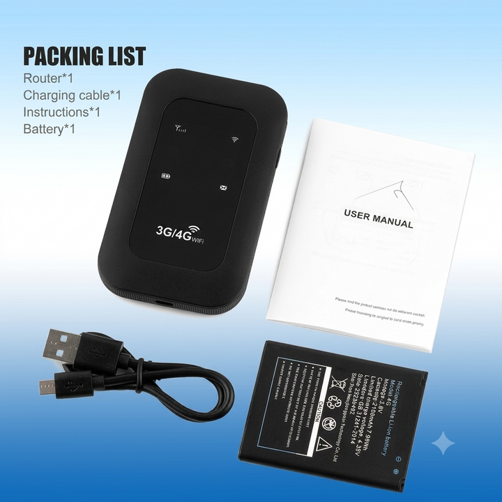 Robuuste draagbare 4G LTE hotspot voor betrouwbaar internet, zelfs op afgelegen locaties.