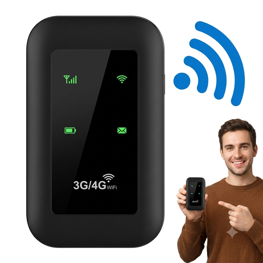 Draagbare 4G LTE mobiele hotspot voor snel draadloos internet onderweg, universeel ontgrendeld.