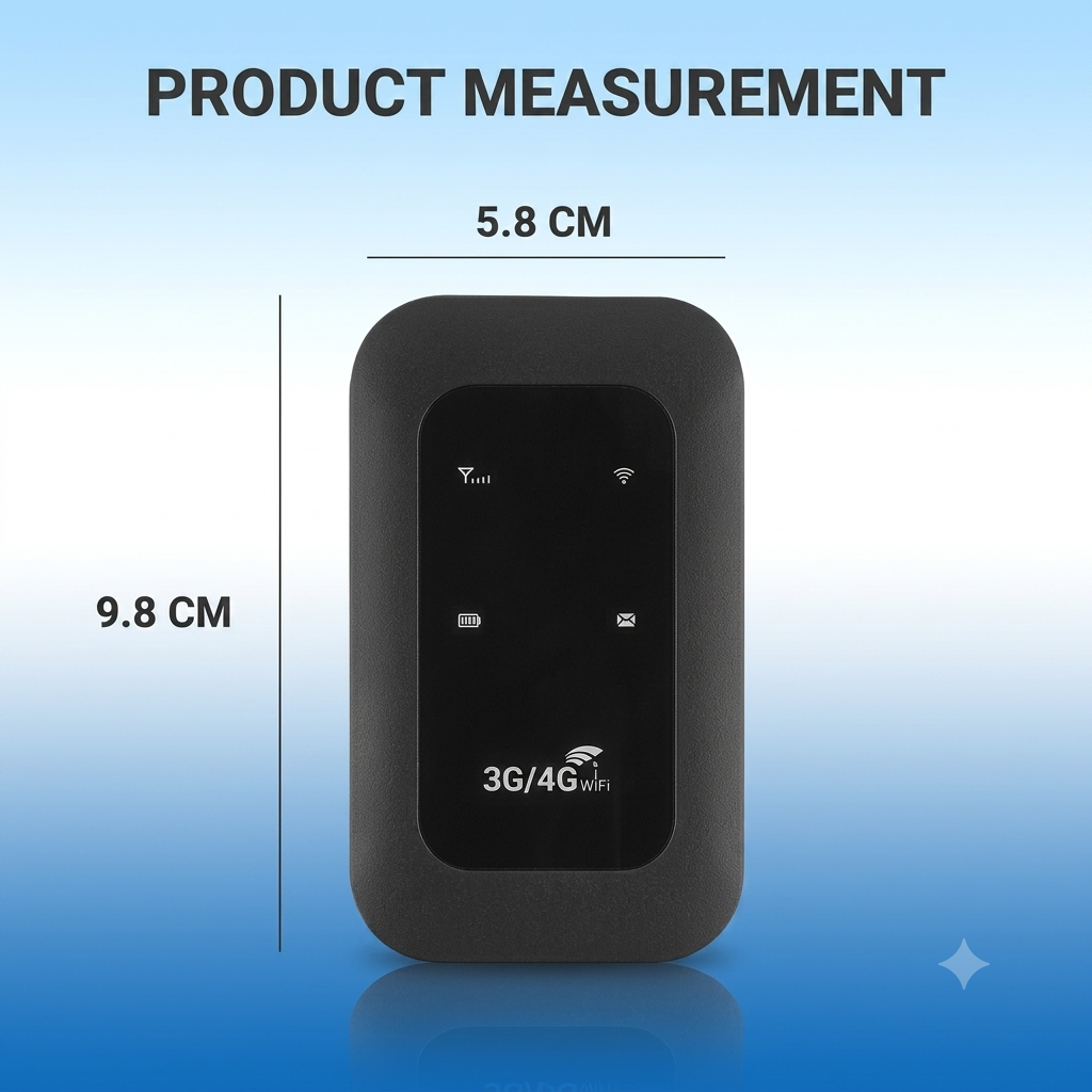 Detail van een draagbare 4G LTE mobiele hotspot, krachtige internetoplossing voor elk apparaat.