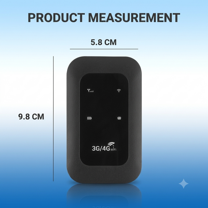 Detail van een draagbare 4G LTE mobiele hotspot, krachtige internetoplossing voor elk apparaat.