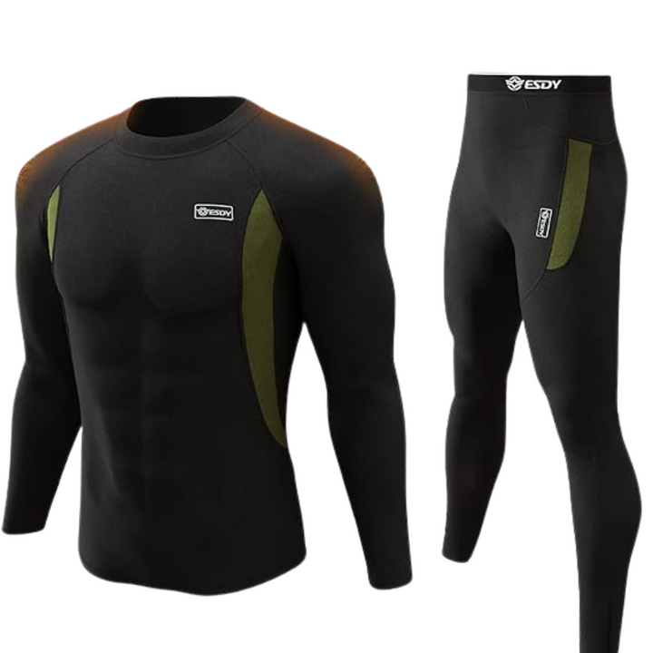 Flexibele heren thermokleding set, voor alle winterse sporten.