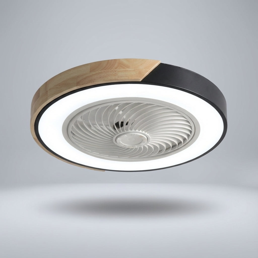 Energiezuinige moderne plafondventilator met LED voor verkoeling en sfeervolle verlichting in uw woning.