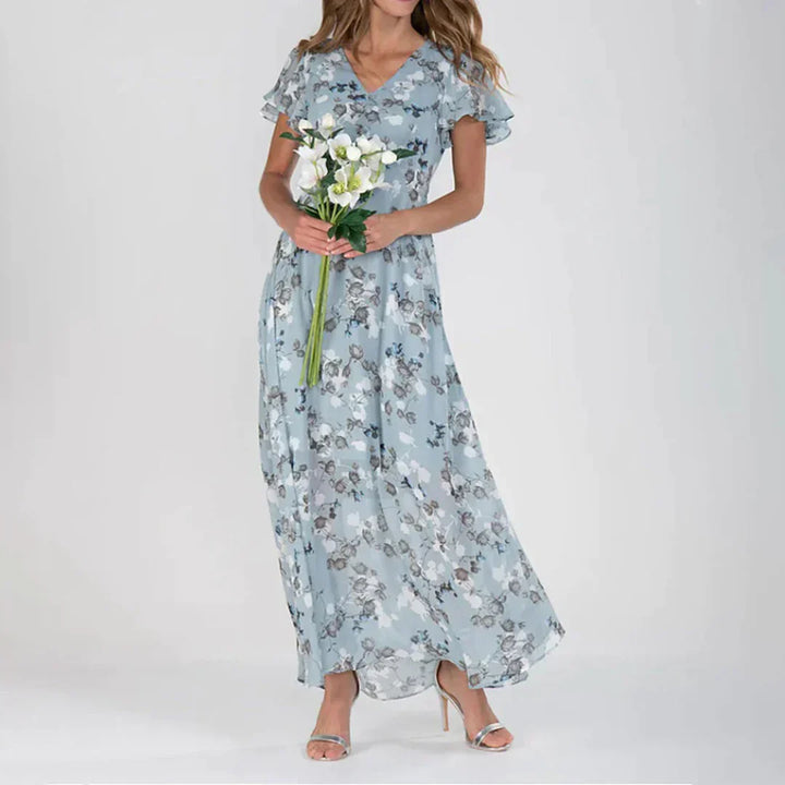 Stijlvolle Hoymans dames maxi-jurk met bloemenprint en vintage look, perfect als casual of elegante jurk.